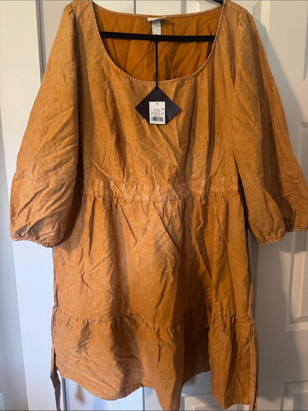 Ava & Viv Mustard Tan Midi Dress